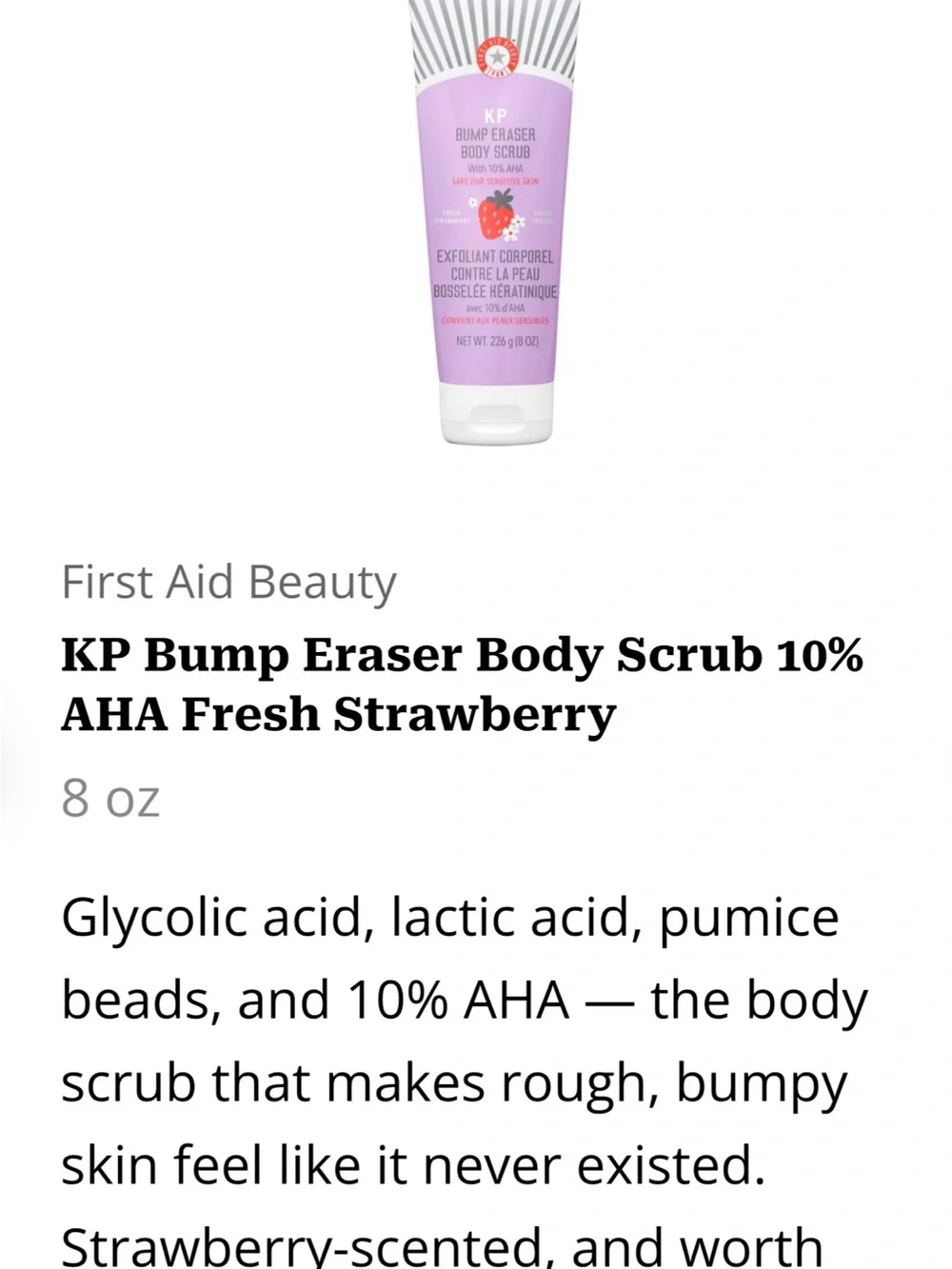 First Aid Beauty: KP Bump Eraser
